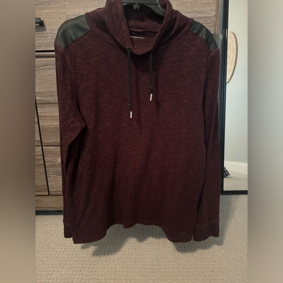 Express men’s size medium sweatshirt with leather detail on shoulders and elbows - Picture 1 of 5